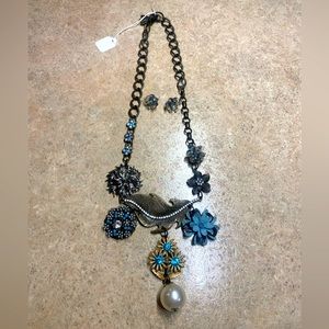 PLUNDER DESIGN CHUNKY STATEMENT NECKLACE & EARRINGS SET